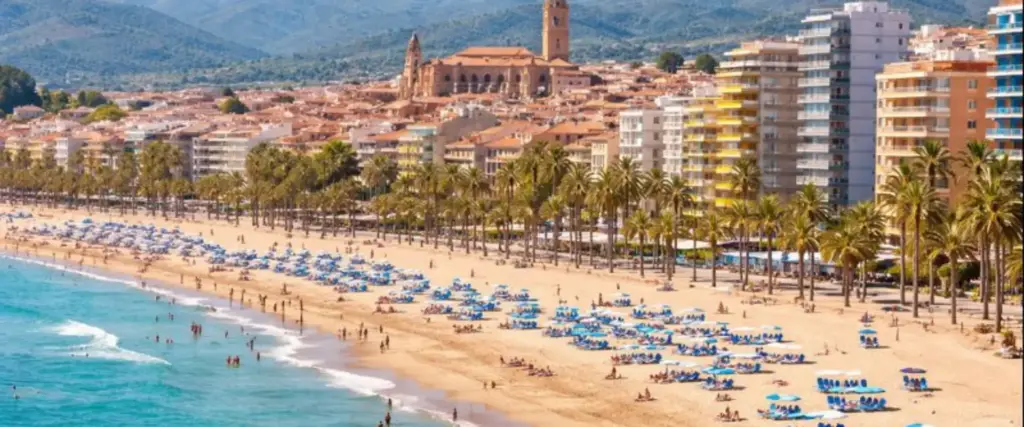 Rent a car in Gandia – panoramic view of Gandia Beach on the Costa Blanca