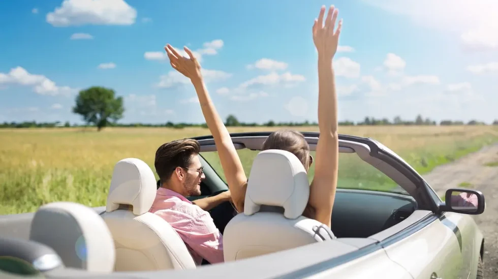 Cabrio with couple Cabrio with couple